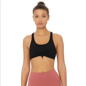 Alo Yoga Knot Bra in size small black NWOT